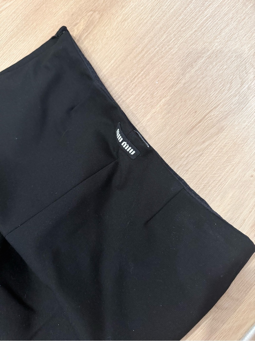 Miu Miu Black High-Waist Pencil Skirt